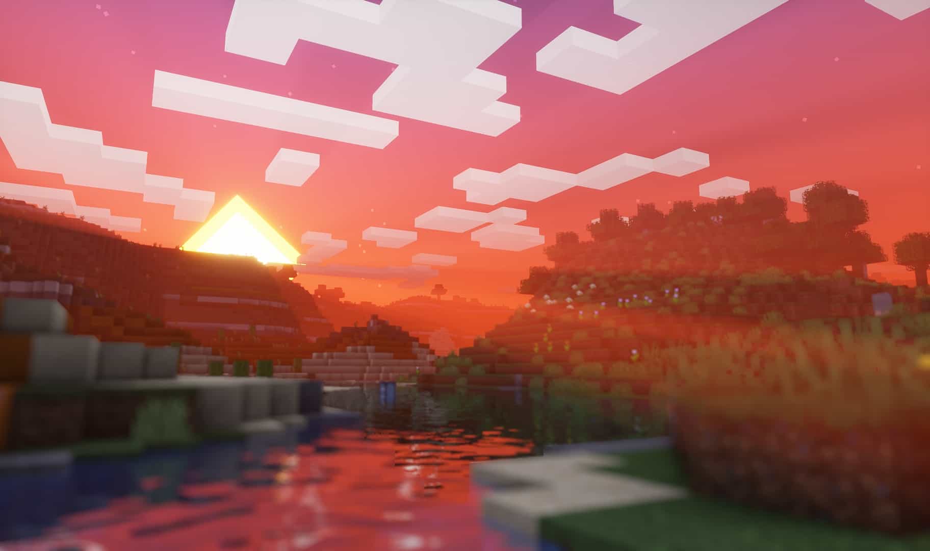 Интерфейс Minecraft с активированными шейдерами DrDestens