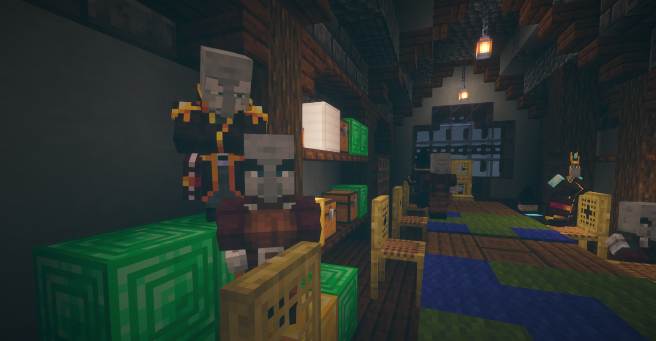 Сравнение стандартных и улучшенных разбойников в Minecraft с текстур-паком Drodi’s Illagers