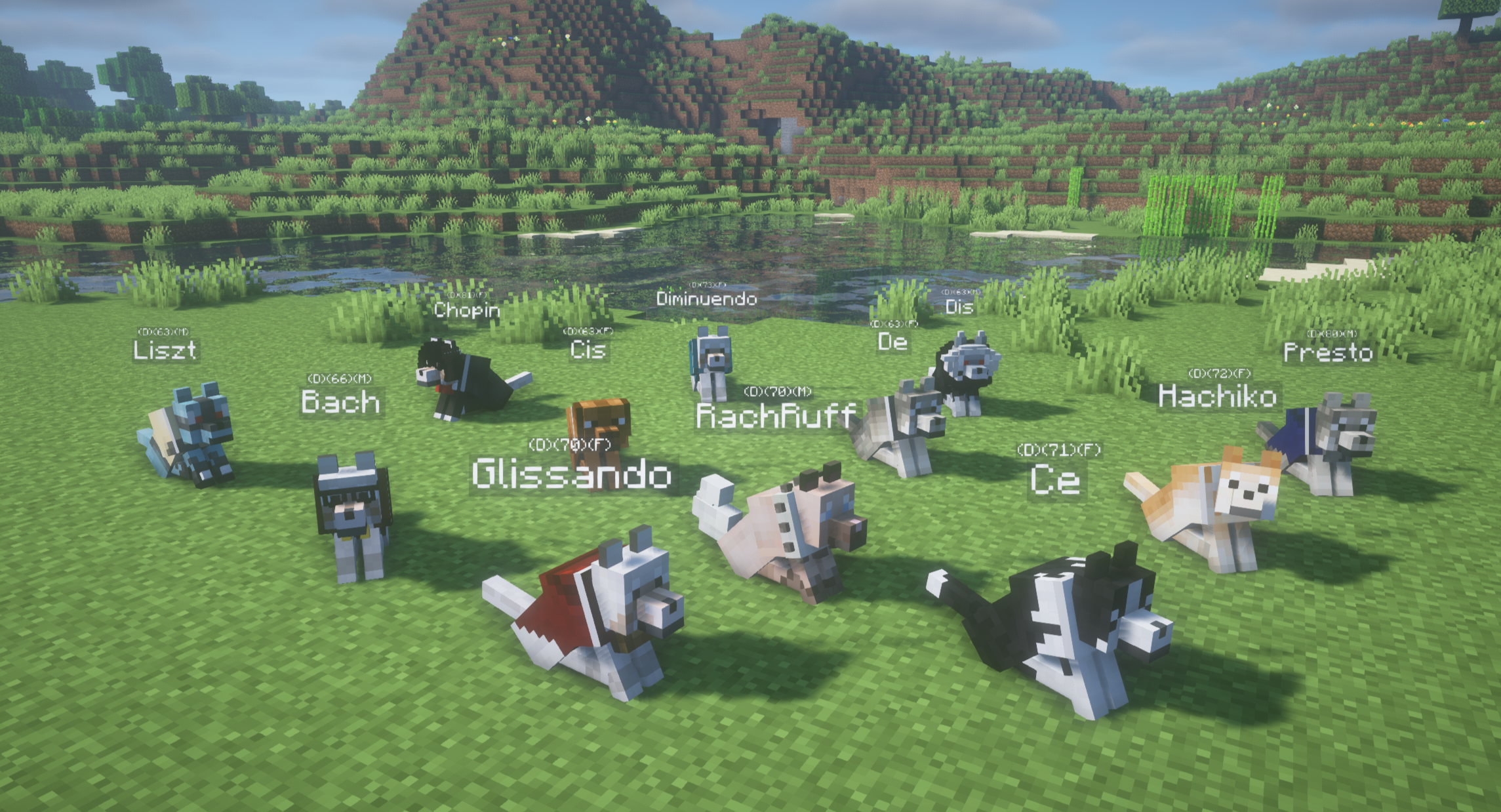 Игрок в режиме выживания добывает дерево с помощью кирки в Minecraft