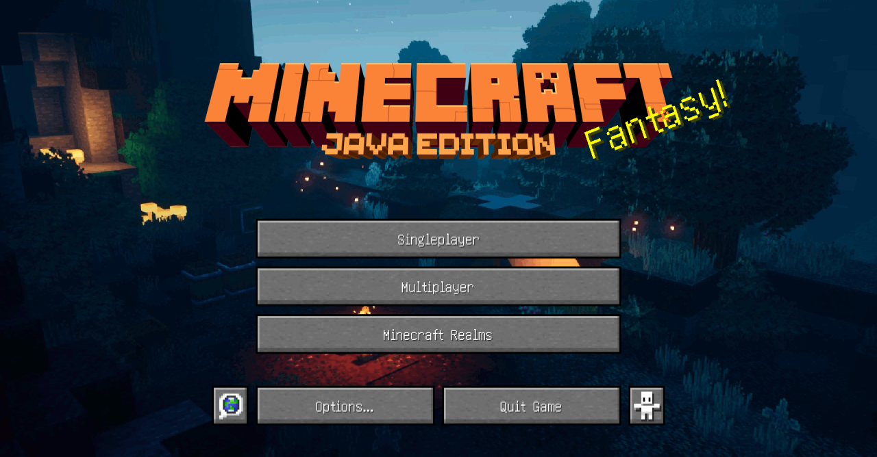 Скриншот игрового меню с новым интерфейсом в стиле Minecraft Dungeons