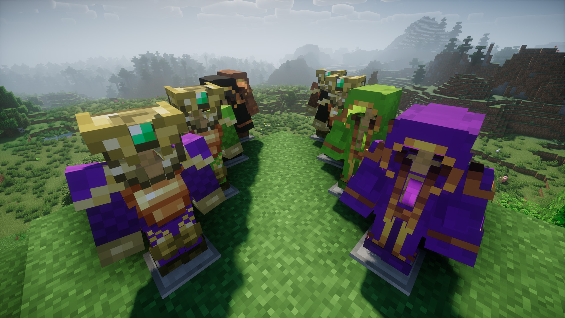 Разноцветные блоки и предметы в Minecraft