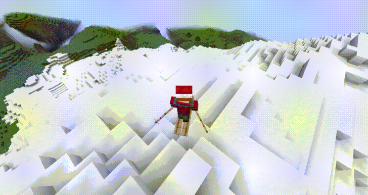 Анимация исследования разных биомов в Minecraft