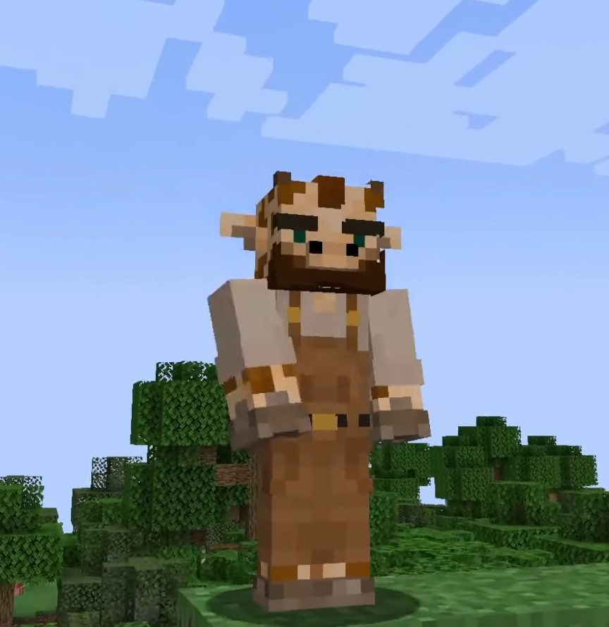 Скриншот сервера Minecraft с модом Ears
