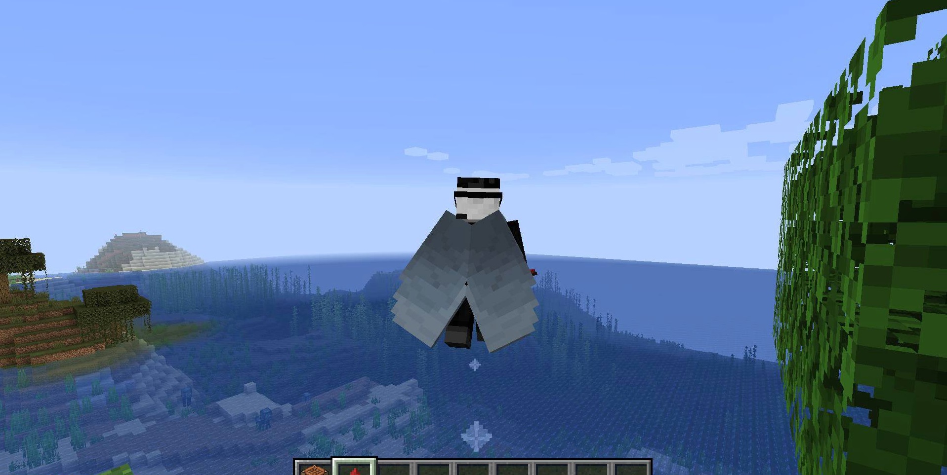Ночной полет с надкрыльями при использовании мода Easy Elytra Takeoff