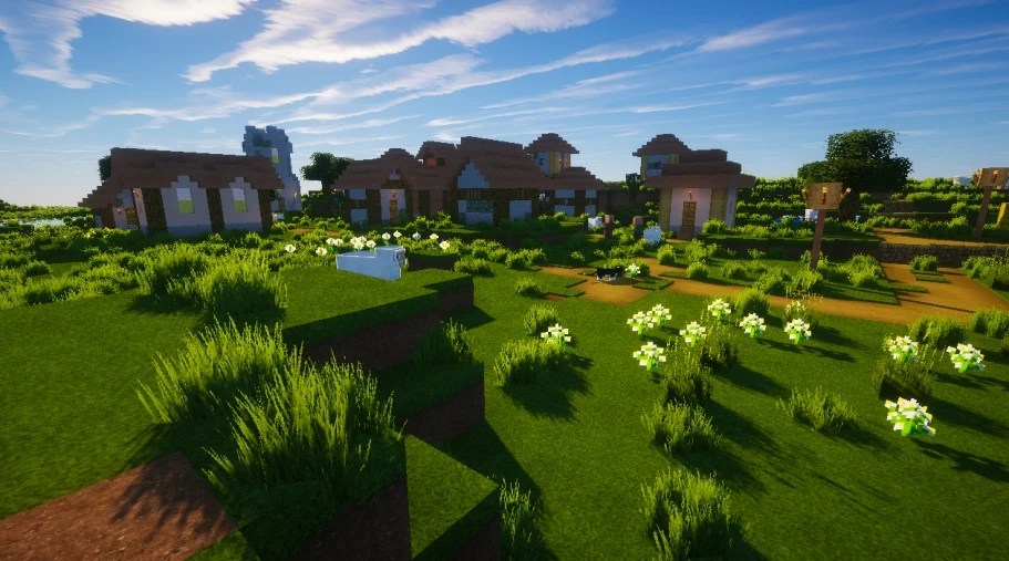 Реалистичная вода и отражения в Minecraft благодаря шейдеру Ebin