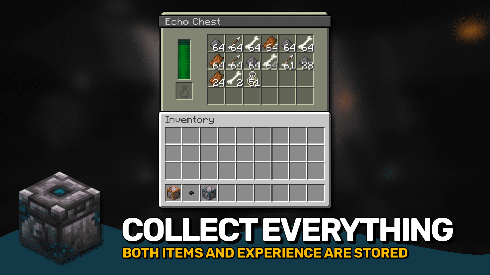 Интерфейс Echo Chest - настройка автоматического сбора в Minecraft