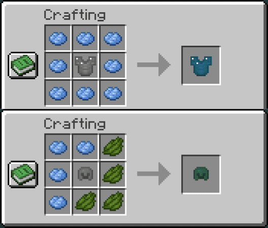 Пример перекрашенной брони в Minecraft с использованием мода Enameled Armor
