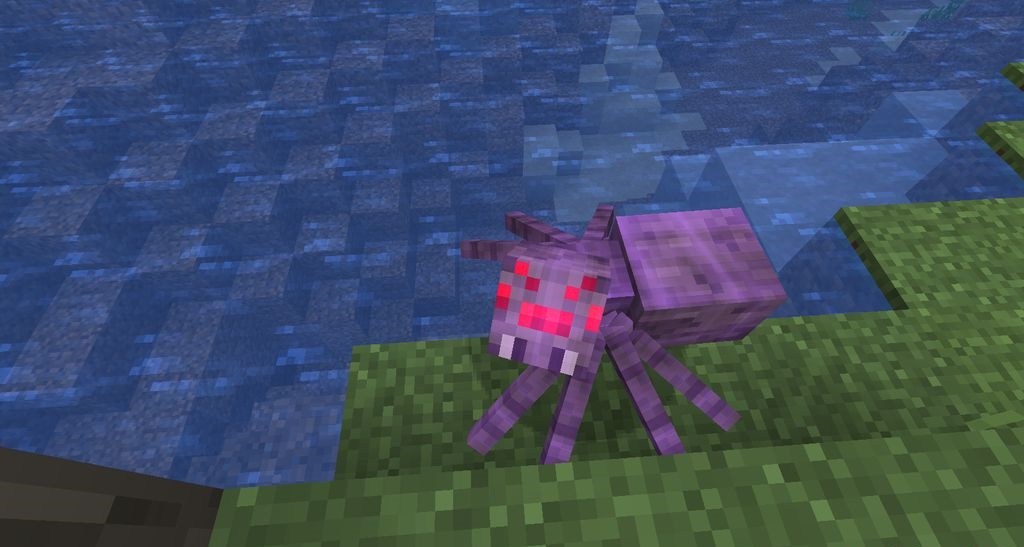 Усиленный скелет атакует игрока в Minecraft с модом Enchant with Mobs