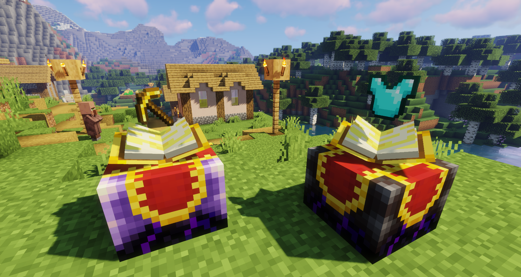 Пример зачарованного предмета через Enchanting Infuser в Minecraft