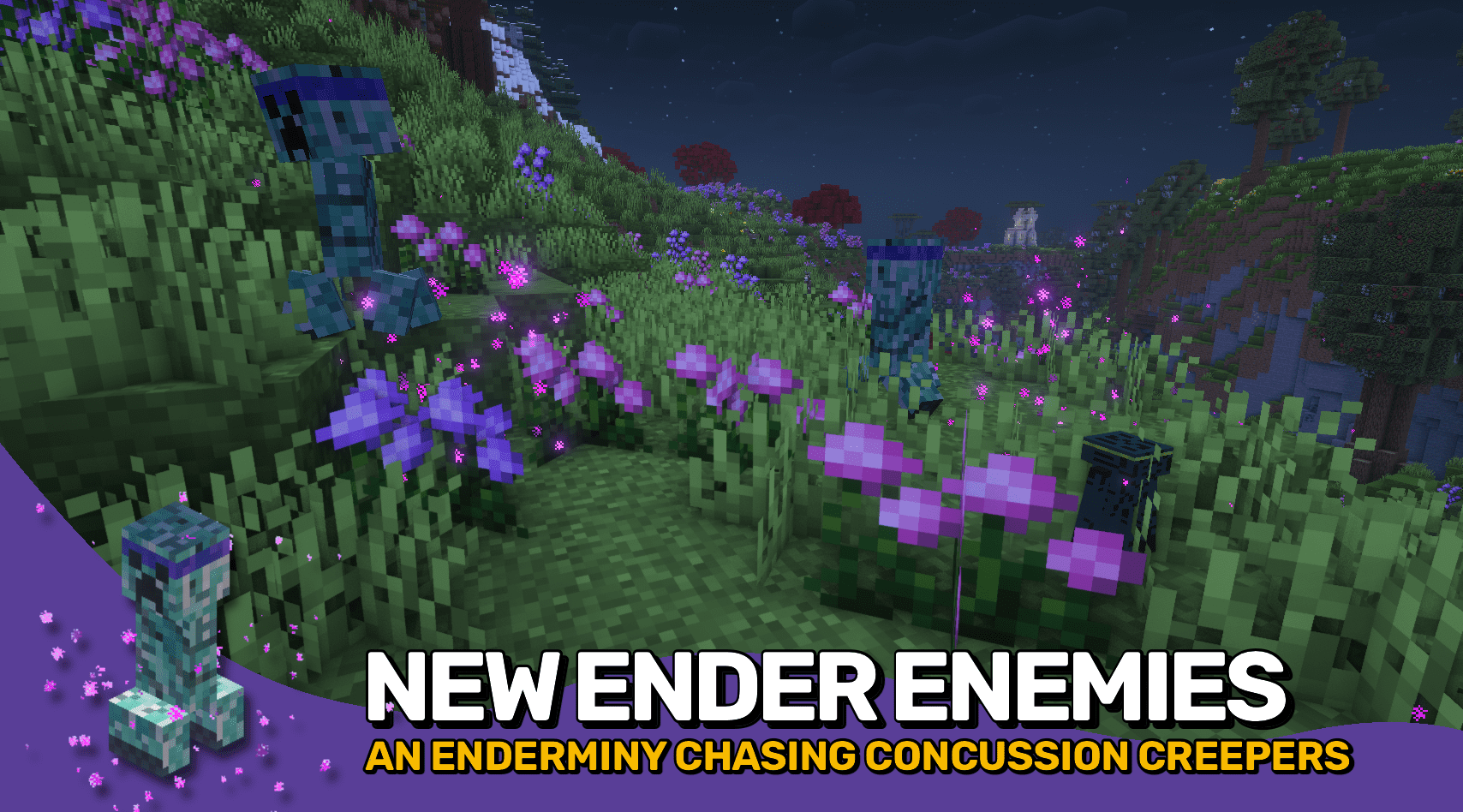 Игрок использует новые предметы из Ender Zoology в крафте