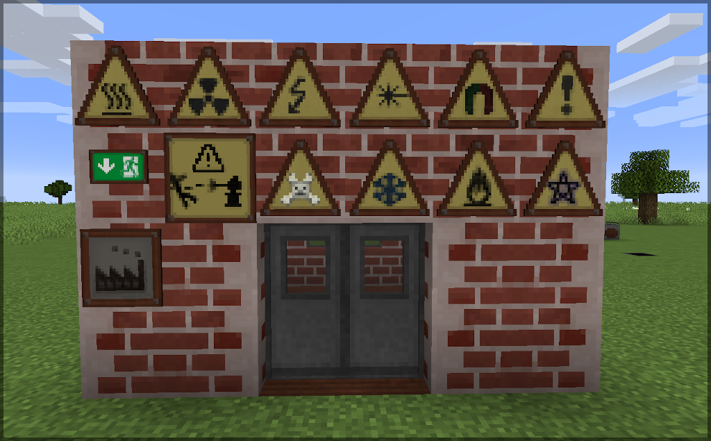 Детализированные таблички и вывески из мода Engineer's Decor