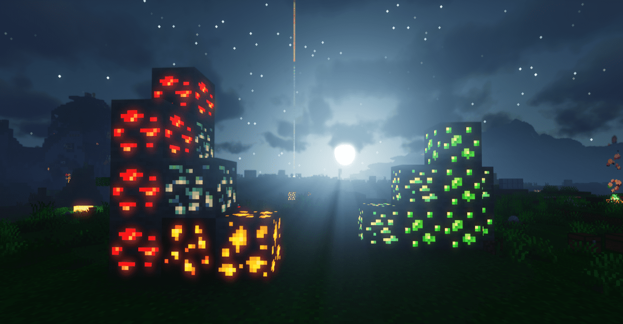 Сравнение стандартной и модифицированной графики Minecraft с Enhanced Colour