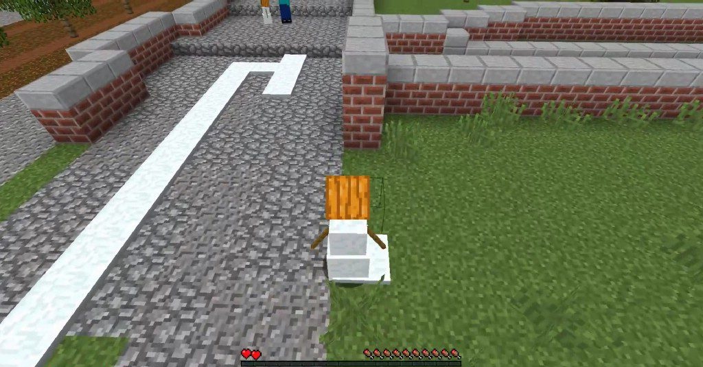 Снежный голем замораживает воду вокруг себя в Minecraft