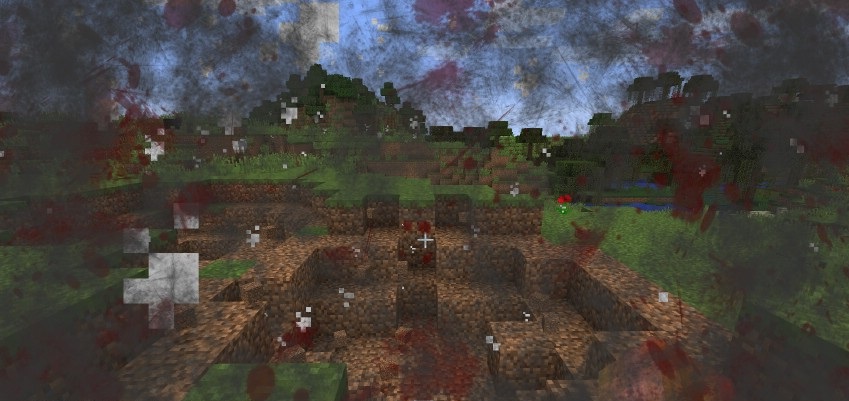 Эффекты замерзания в снежных биомах Minecraft с модом Enhanced Visuals
