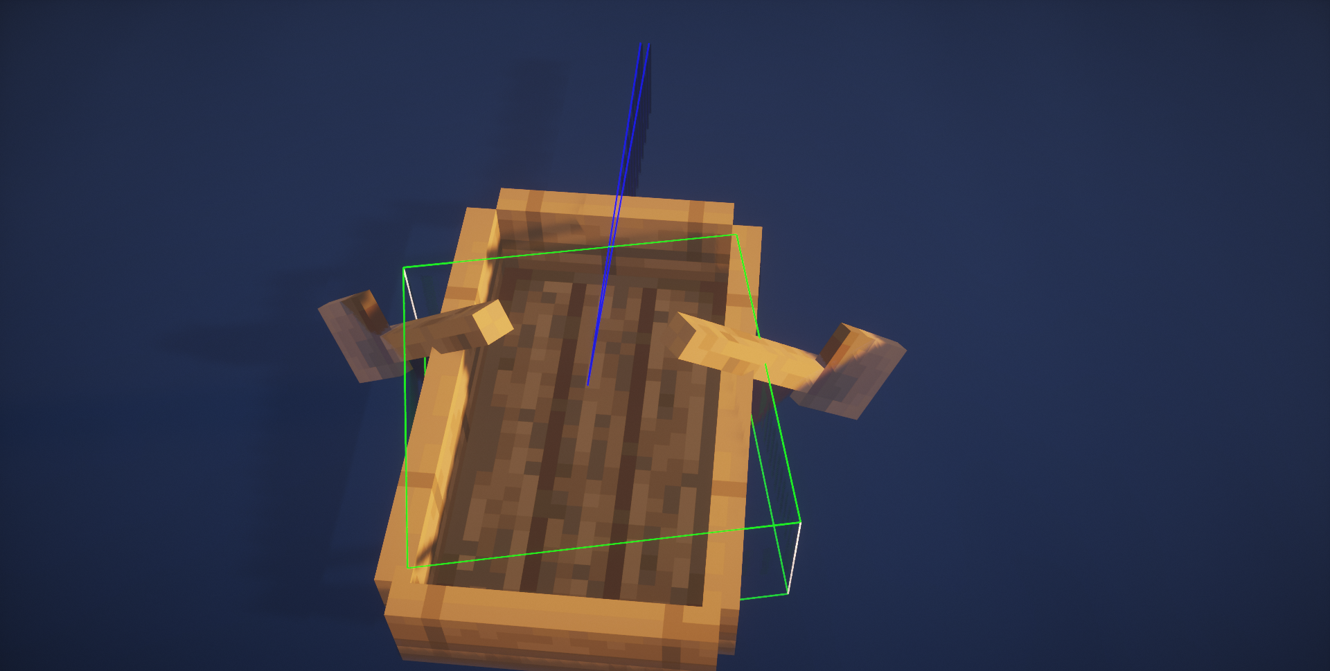 Пример работы Entity Desync Viewer в мультиплеере Minecraft