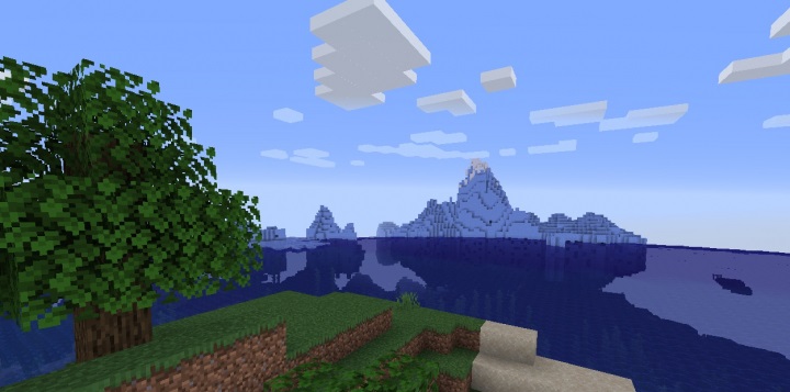Игрок в Minecraft строит дом из дерева и камня с факелами вокруг