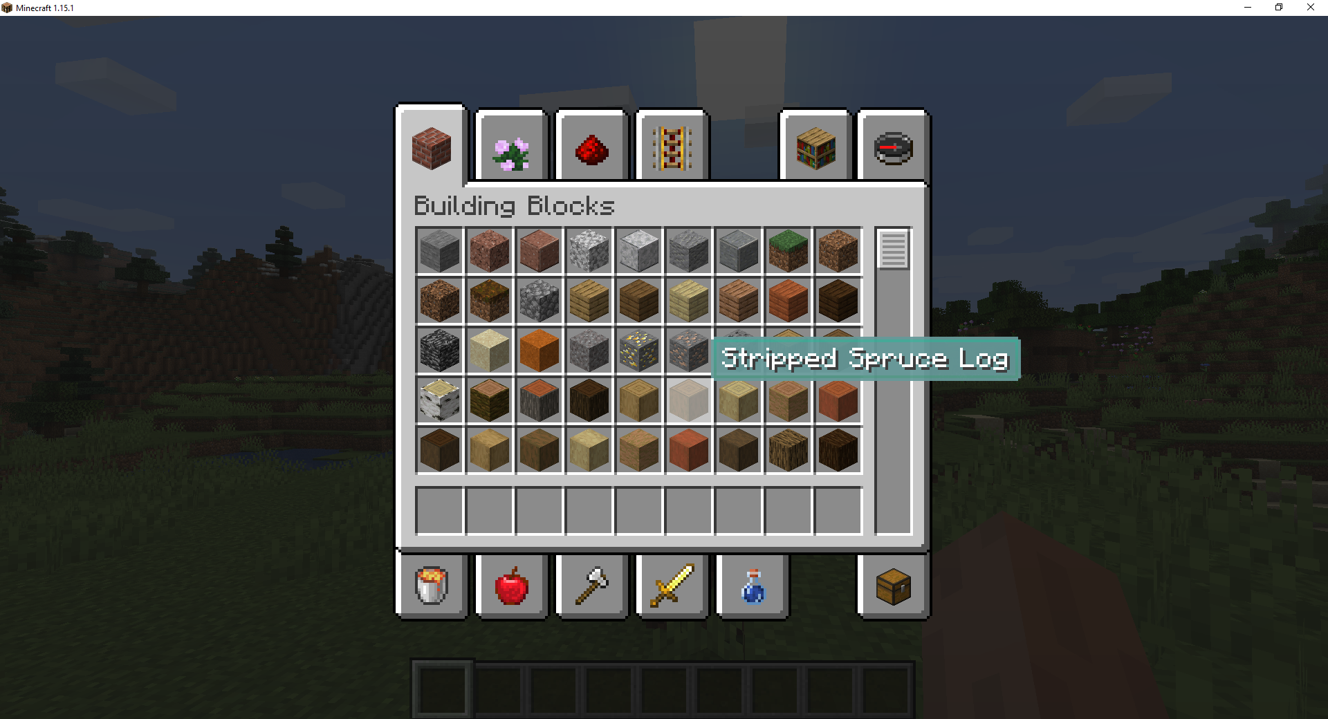 Интерфейс установки модов через Forge в Minecraft