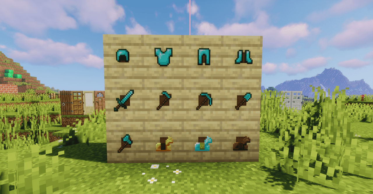 Ночной пейзаж в Minecraft с текстурным паком Etherden: звёзды, луна и реалистичное освещение