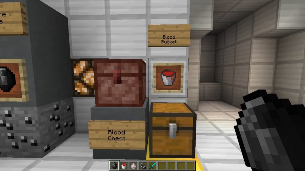 Скриншот EvilCraft с демонстрацией новых зелий и их эффектов