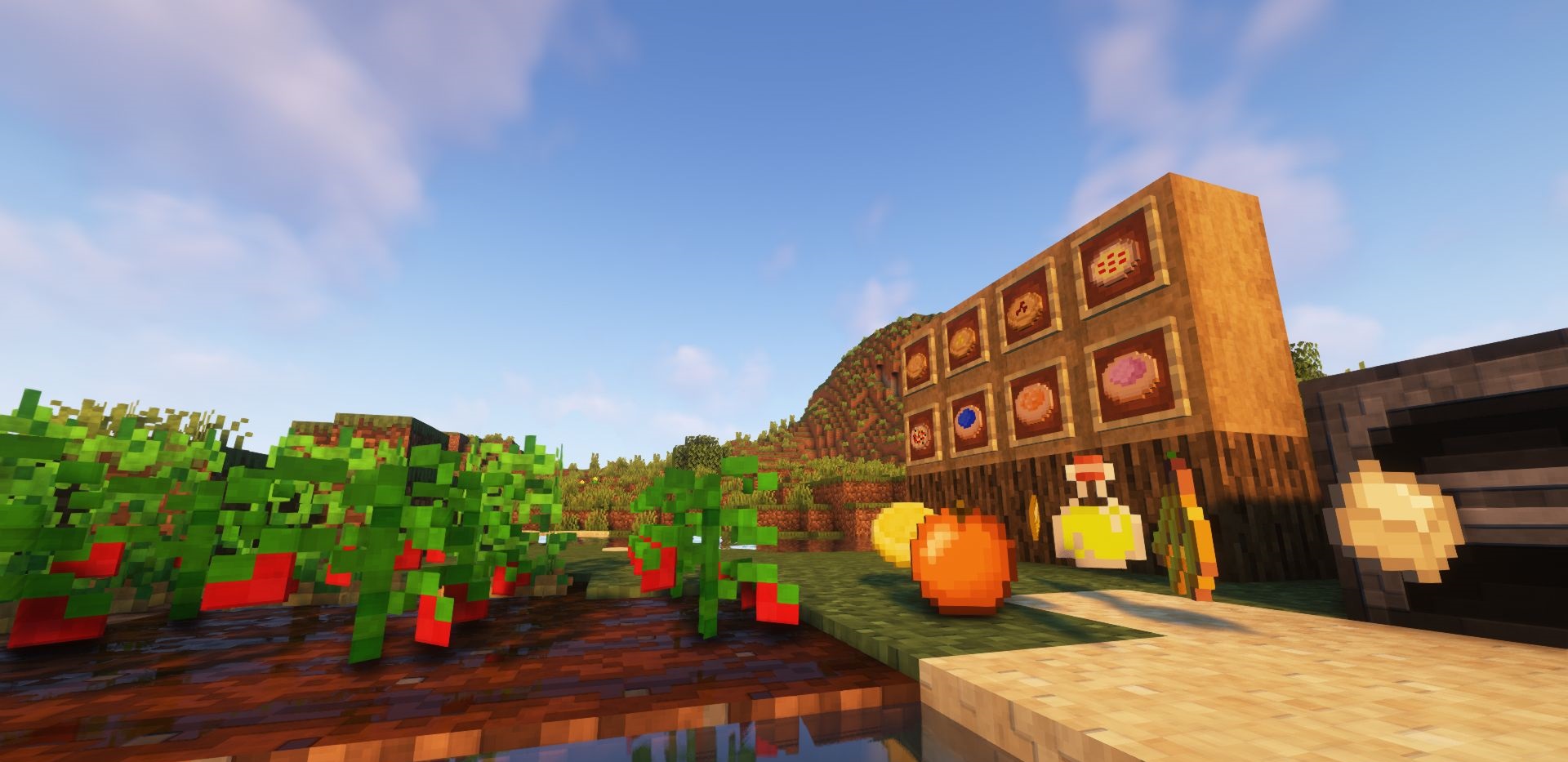 Процесс приготовления теста и выпечки в Minecraft с модом Exline’s Baking