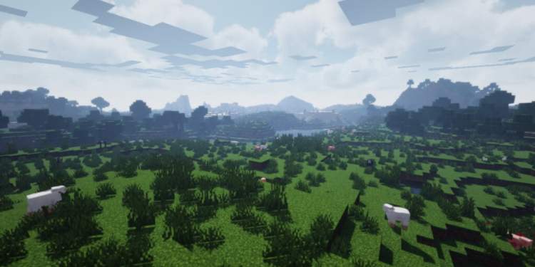 Подземелье в Minecraft с детализированными текстурами камня и динамическим освещением