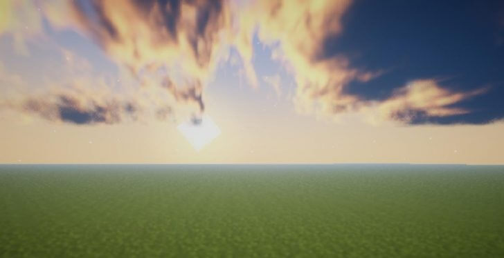 Горный биом в Minecraft с эффектами Exposa Unique: туман и реалистичные тени
