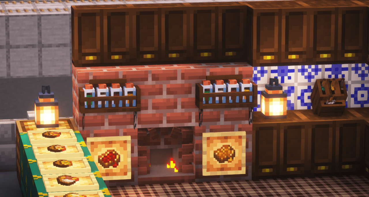 Сравнение обычной еды в Minecraft и блюд из мода Extra Delight