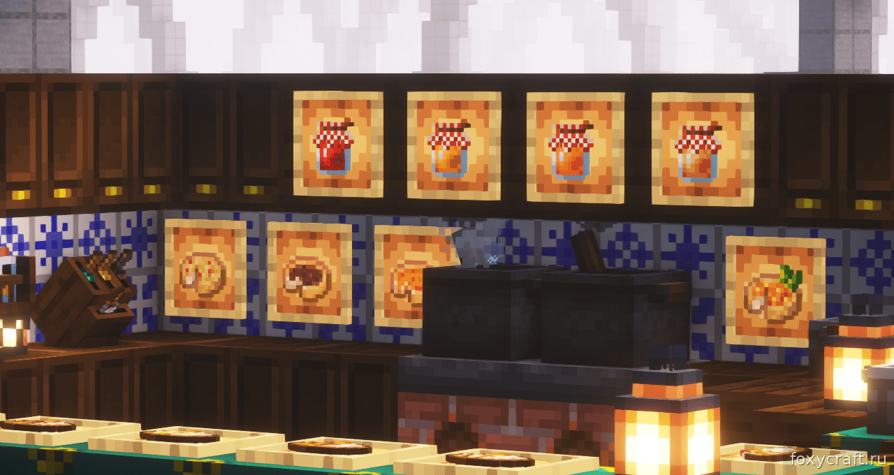 Кухня с модом Extra Delight в Minecraft