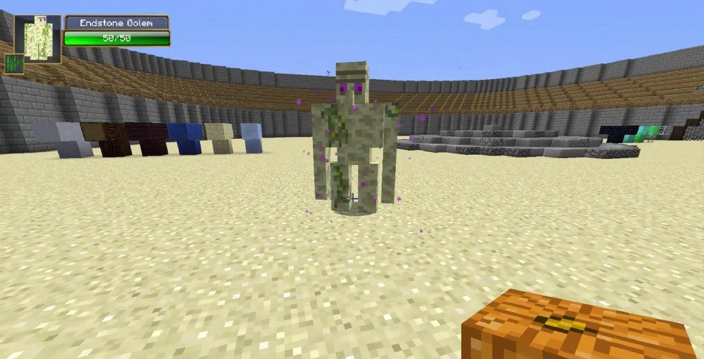 Грибной голем из мода Extra Golems в грибном биоме