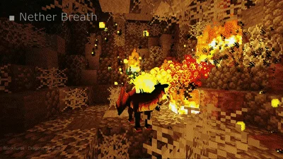Игрок исследует Нижний мир в Minecraft с лавой и крепостью