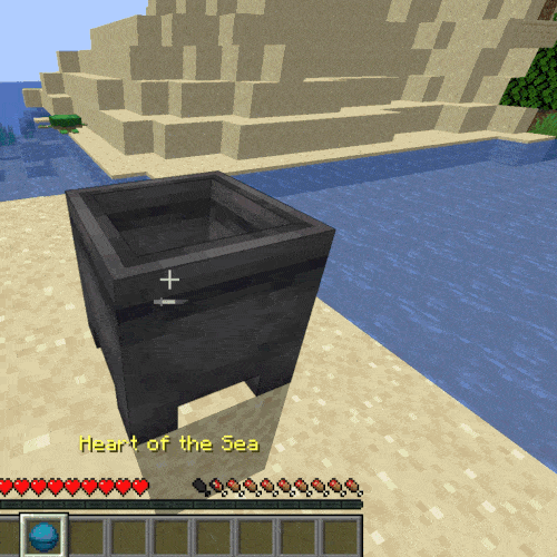 Анимация создания бесконечного котла в Minecraft с помощью мода Infinite Cauldron