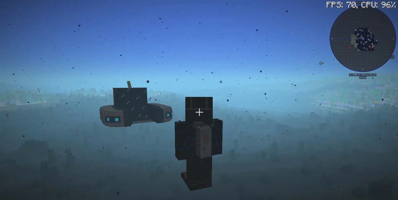 Пример работы Fabric Chunk Pregenerator в Minecraft