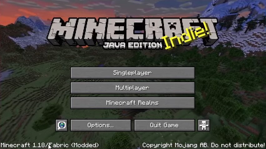 Пример работы Fabric API с модами для Minecraft - список установленных модификаций