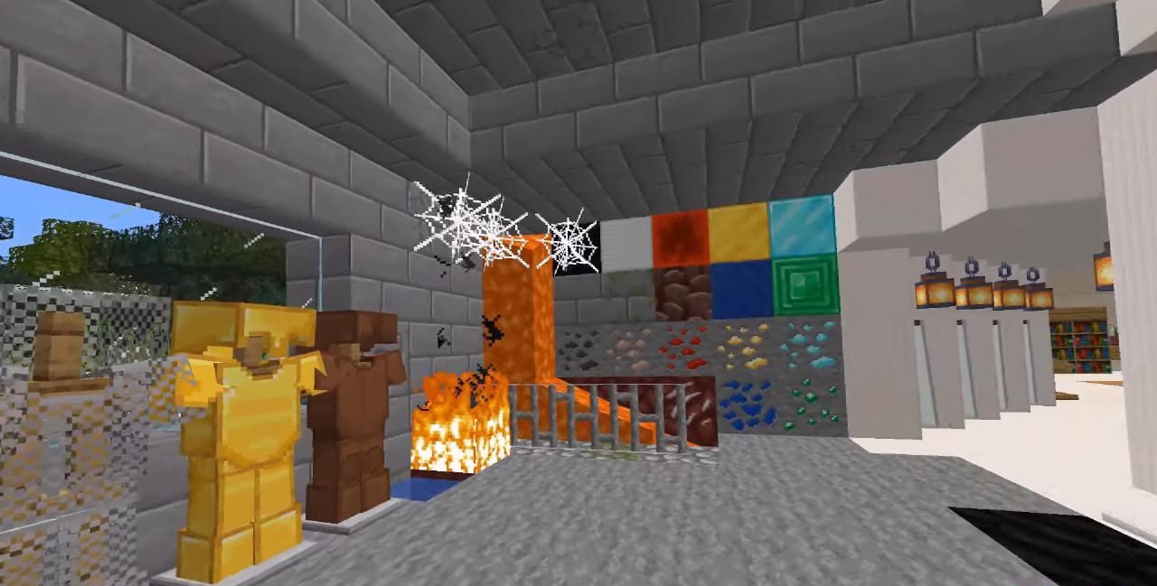 Интерьер дома в Minecraft с текстурами Faithful