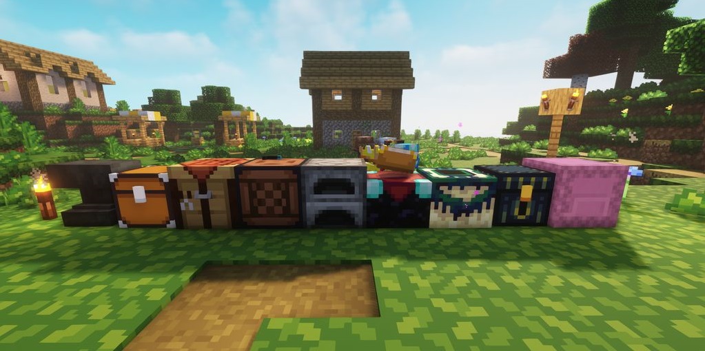 Горный биом в Minecraft с текстурпаком Faithless, улучшающим детализацию ландшафта