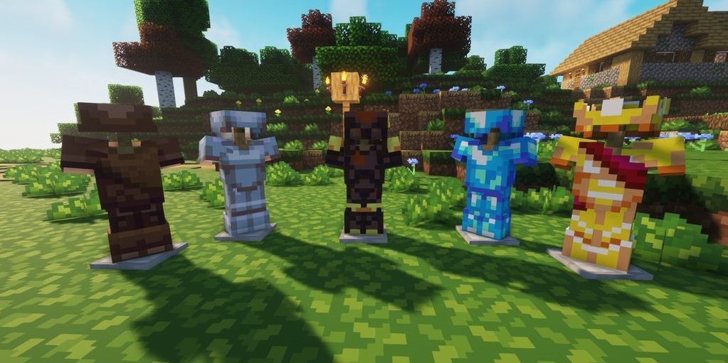 Подземная шахта в Minecraft с текстурпаком Faithless, улучшающим освещение и текстуры блоков