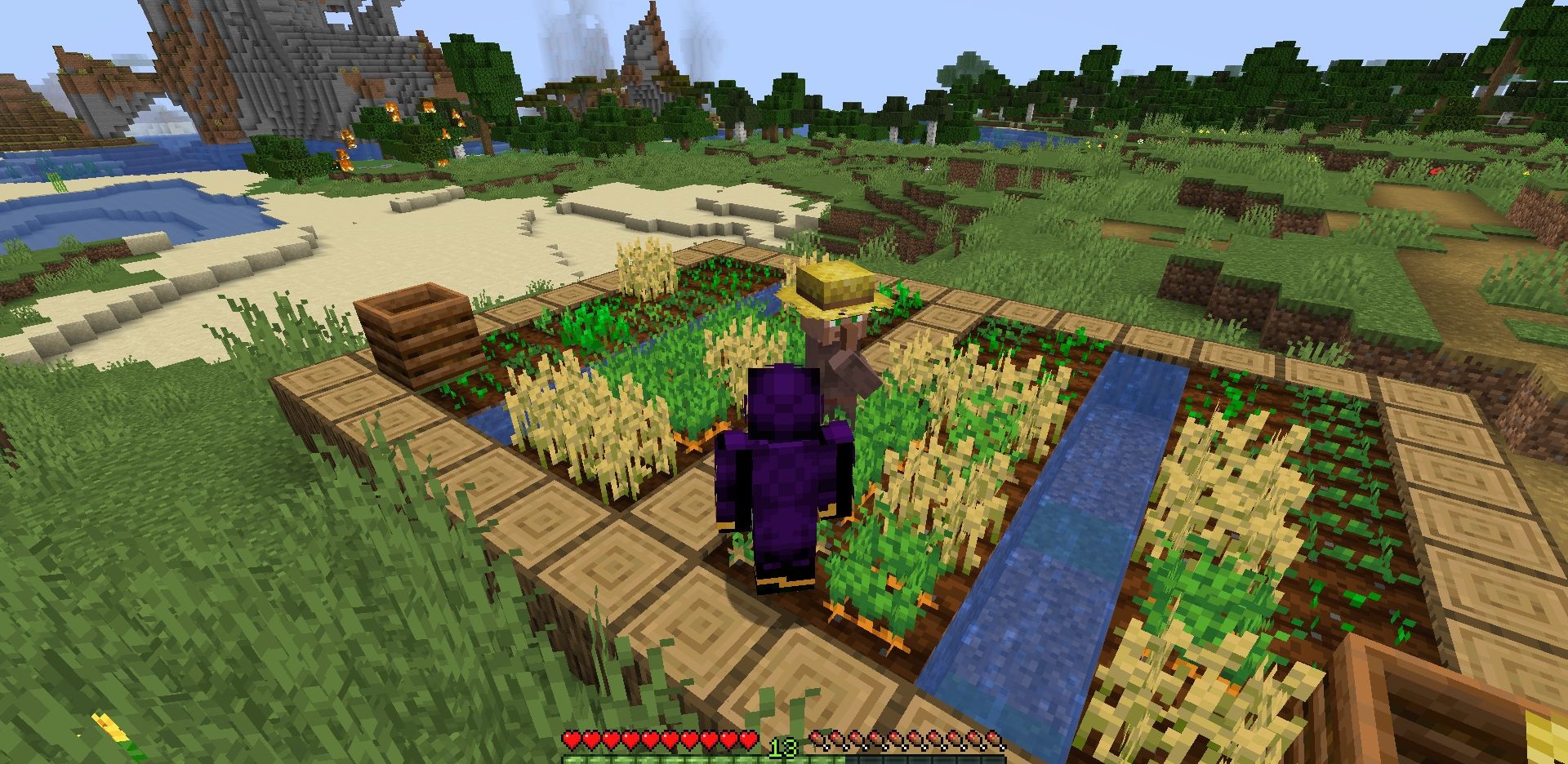 Игрок использует мод Farts в Minecraft для розыгрыша друзей