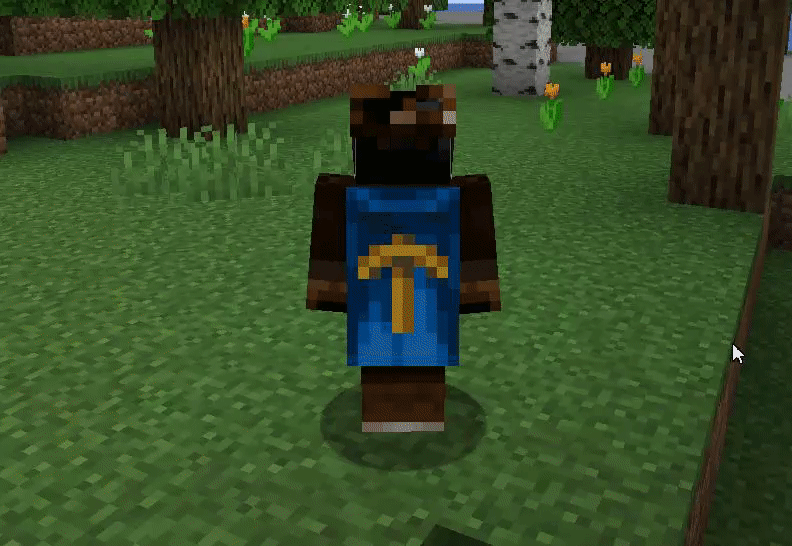 Анимация работы мода Faster Crouching в Minecraft, показывающая ускоренное передвижение