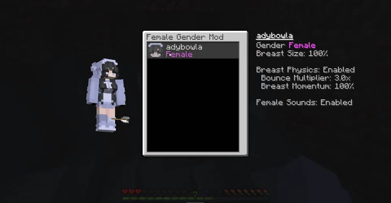 Женский персонаж в разных биомах Minecraft с улучшенной графикой