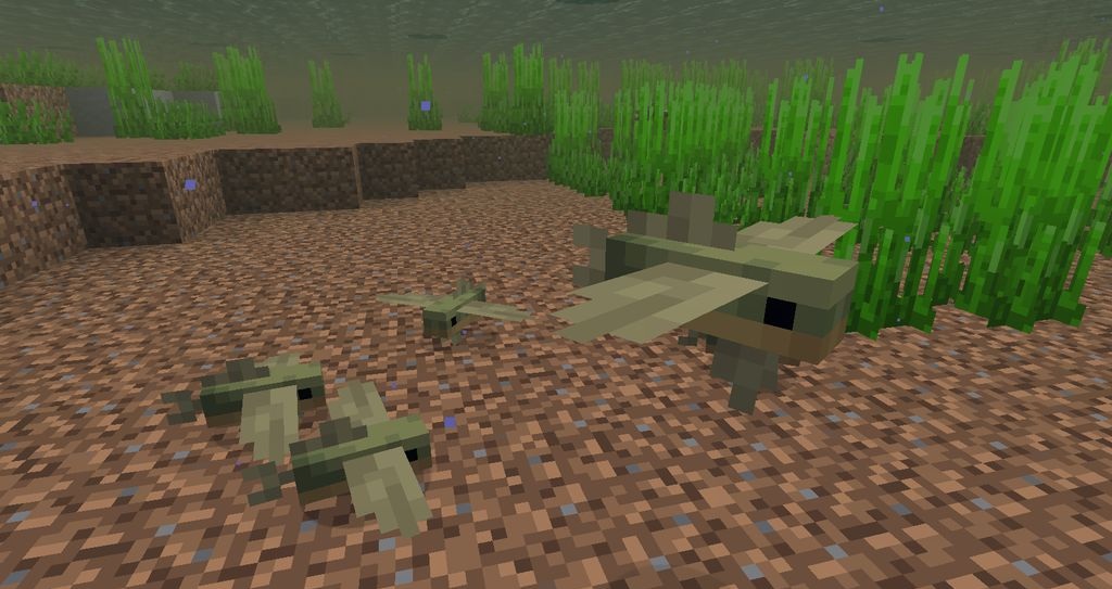 Разноцветные рыбы из мода Fins and Tails плавают в океане Minecraft