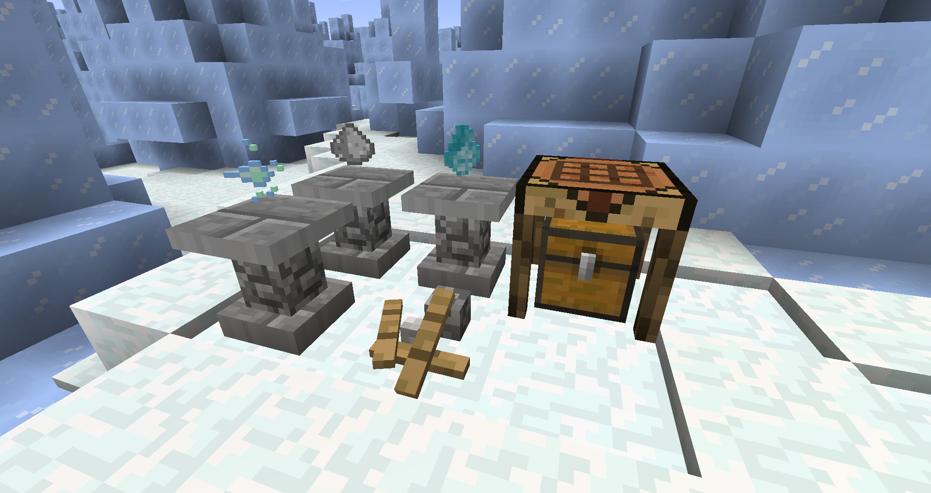 Интерфейс крафта в Minecraft с рецептами верстака, печи и меча