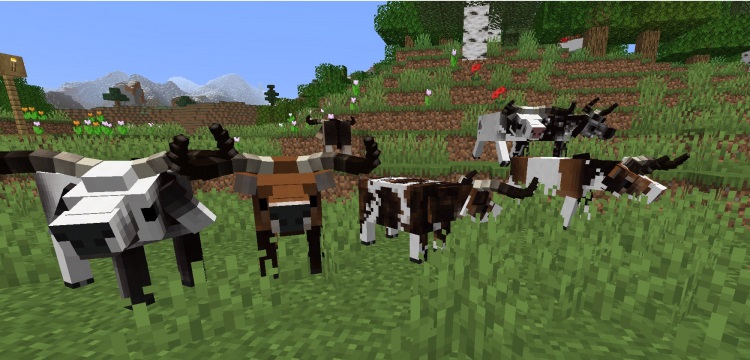 Сравнение стандартной и модифицированной графики Minecraft с реалистичными текстурами
