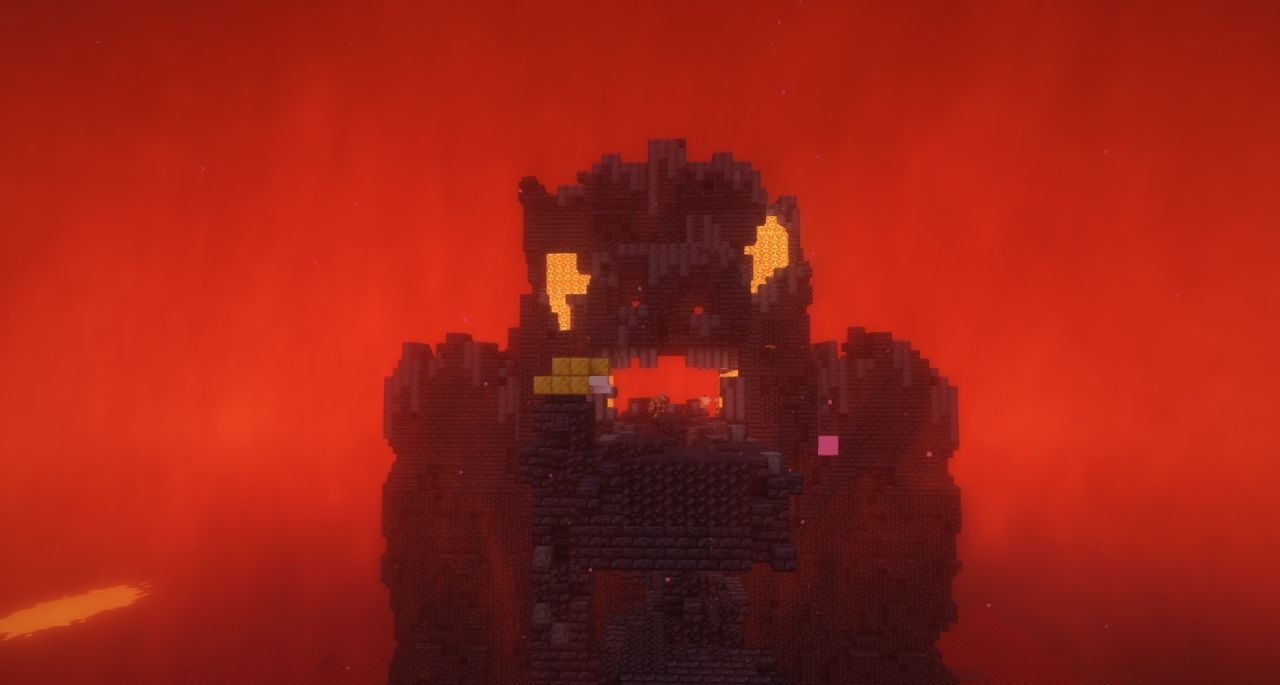 Плоский Незер в моде Flattened Dimensions для Minecraft