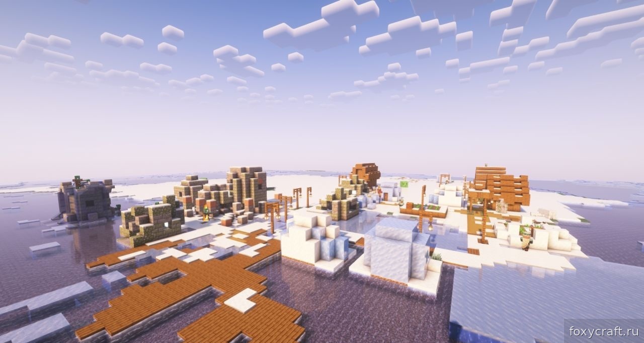 Скриншот плоского оверворлда в моде Flattened Dimensions для Minecraft