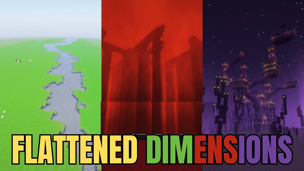Flattened Dimensions для Minecraft 1.21.3