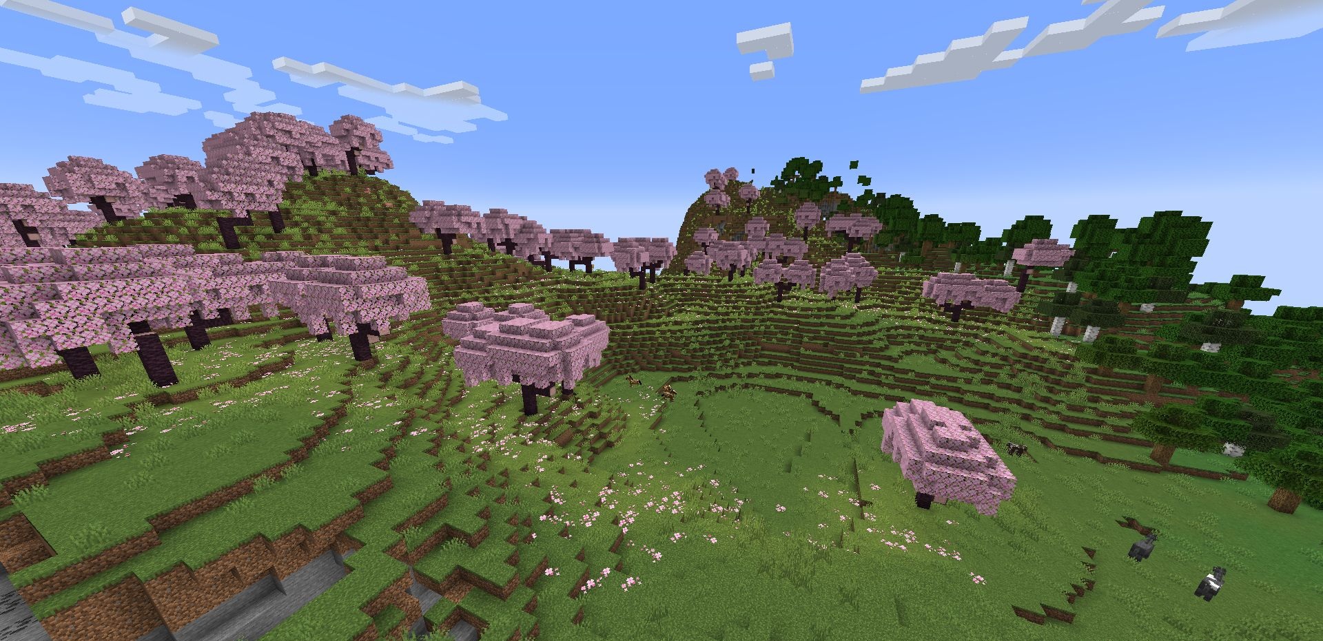 Новые вишнёвые деревья в Minecraft 1.20