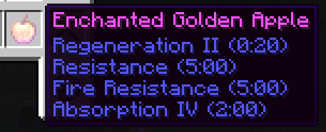 Интерфейс мода FET с описанием эффектов гнилой плоти в Minecraft