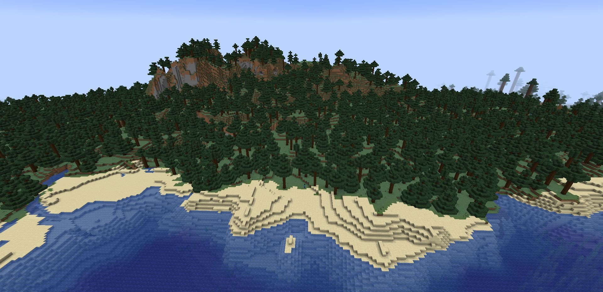 Пример использования FreeCam Mod в пещере Minecraft
