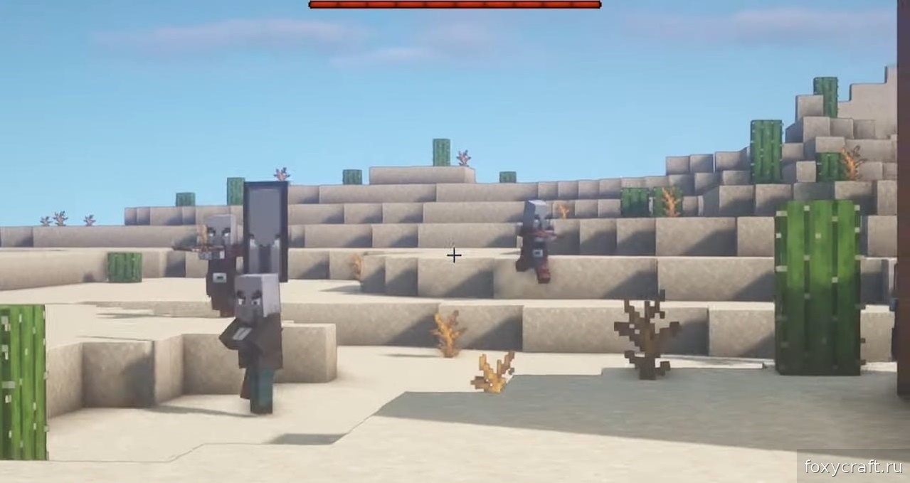 Пример новых анимаций зомби и скелета в Minecraft с Fresh Animations