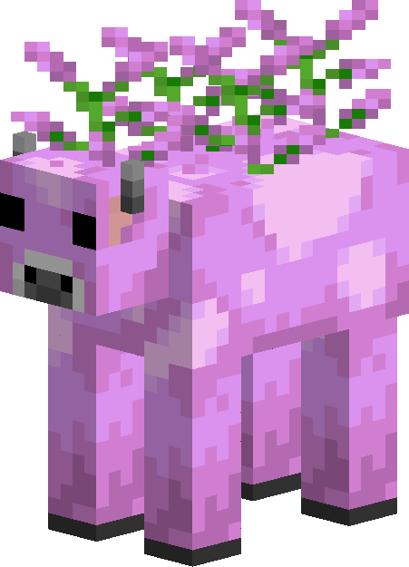 Ферма с разными видами лютиковых коров в Minecraft